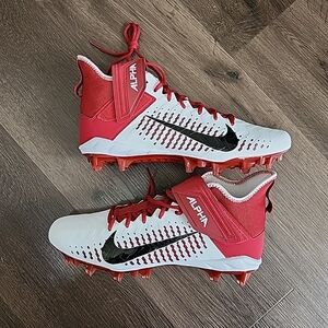 Sz 12 Nike Alpha Menace Pro 2 Mid Football Cleats BV3945-106 Alabama Crimson